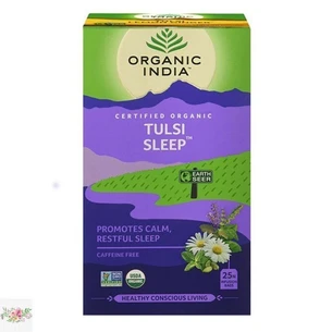Зелений чай з Тулсі Organic India для заспокоєння (25 пак.)