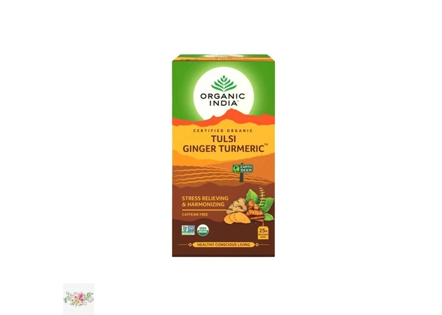 Фото 1 - Tulsa herbal tea Organic India with turmeric and ginger (25 packs)