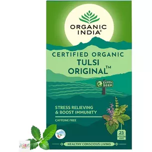 Травяной чай Тулси Оригинал Organic India без кофеина (25 пак.)