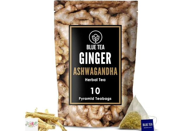 Фото 1 - Травяной чай Имбирь с ашвагандхой Blue Tea (10 пак.)