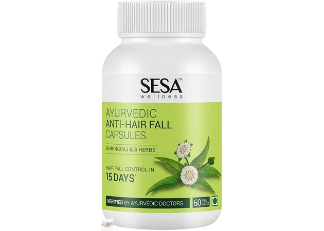 Фото 1 - Ayurvedic capsules for healthy hair Sesa 60 caps