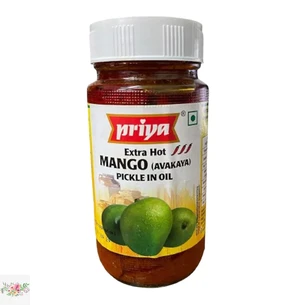 Маринований манговий ачар в олії Priya 300 г (дуже гострий)
