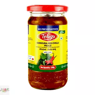 Маринований пікл гонгура з червоним чилі Telugu