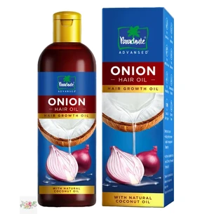 Parachute coconut oil with onion extract.