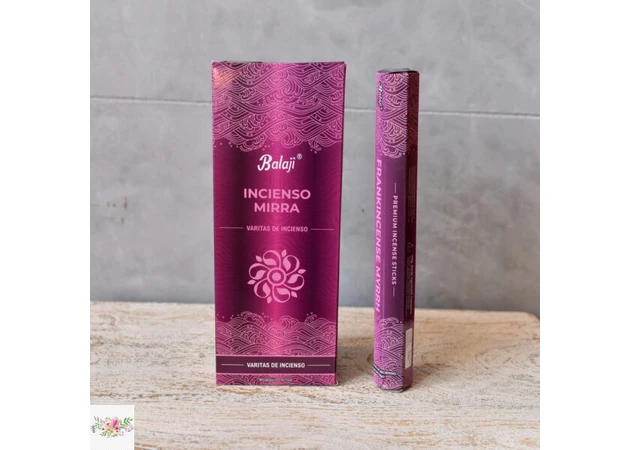 Фото 1 - Aromatic sticks Balaji Myrrh for spiritual protection (20 pcs.)